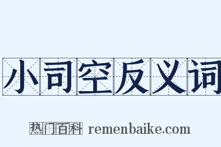 小司空反义词是什么意思的图片